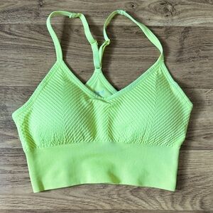 Neon yellow sports bra NWOT